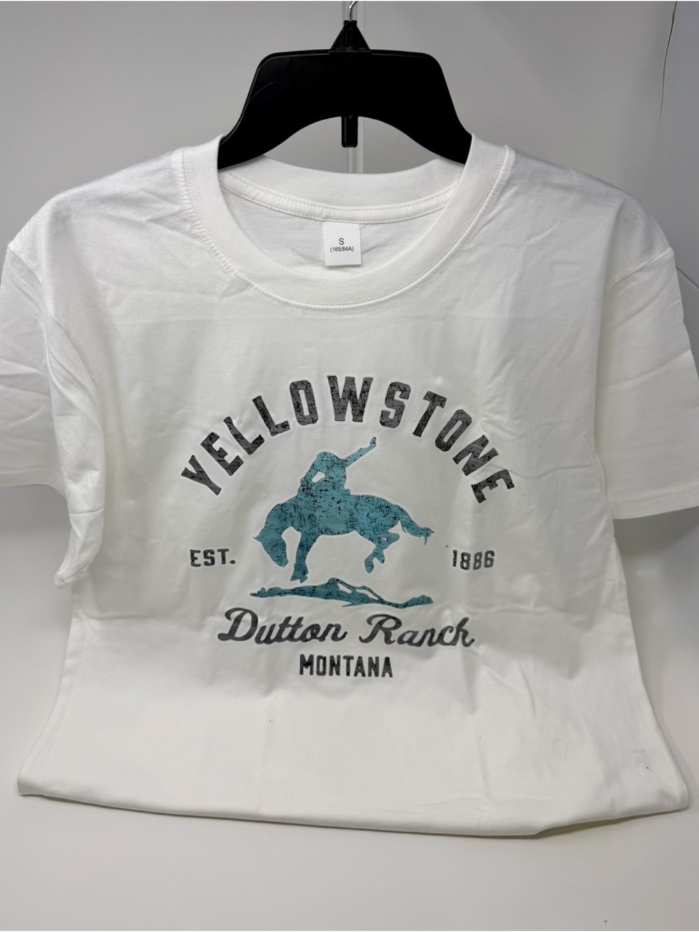 Yellowstone Dutton Ranch Montana Graphic Tee - White size Small